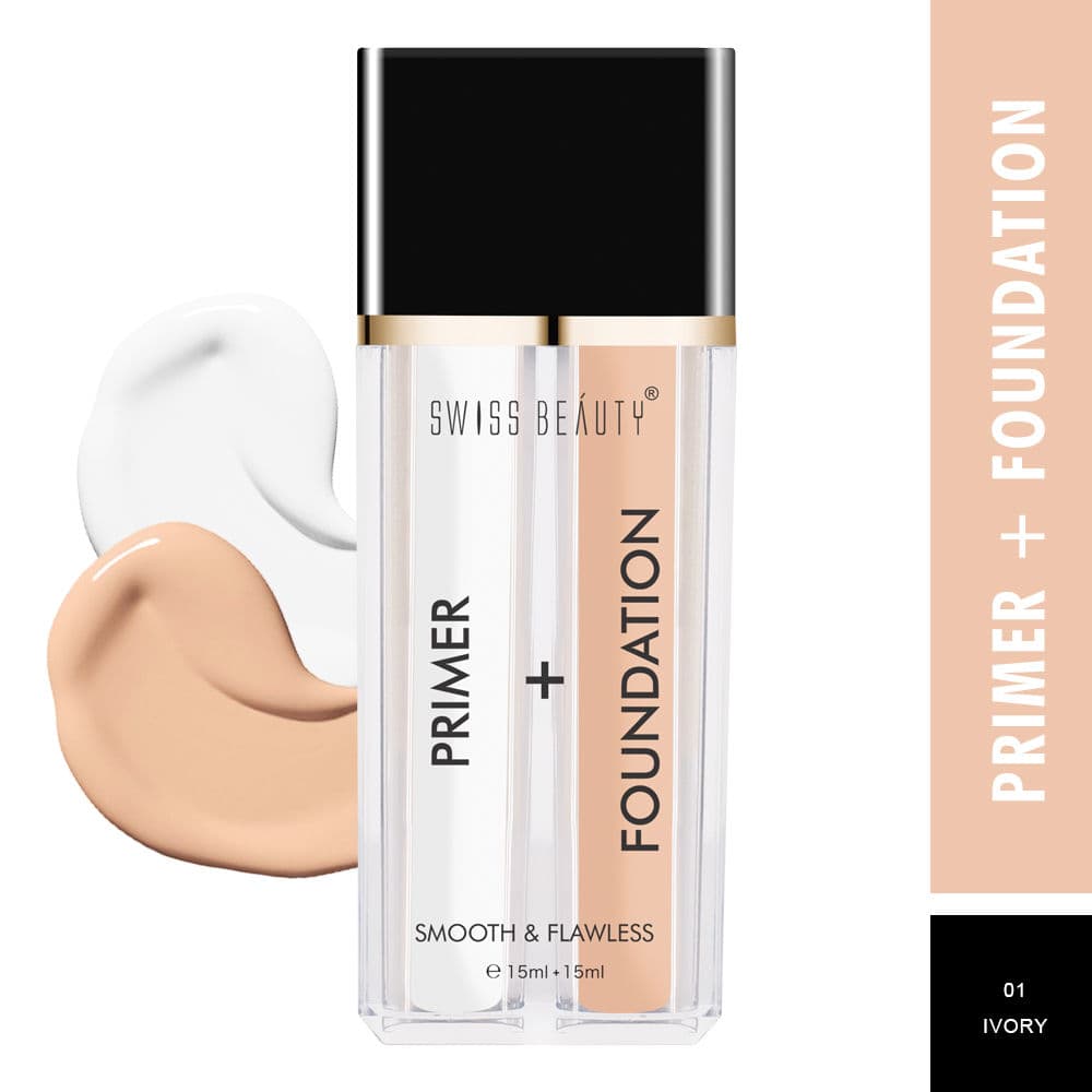 Swiss Beauty Primer + Foundation (2 bottles)